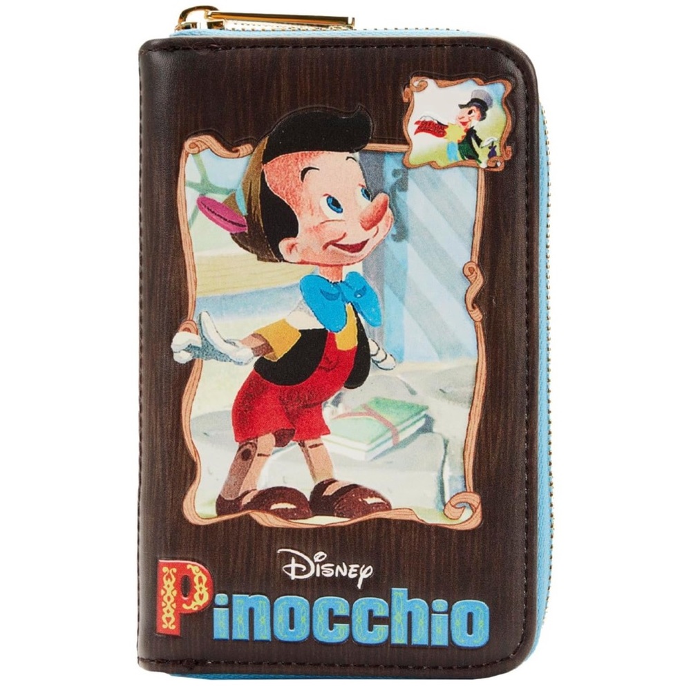 NWT Loungefly Disney Pinocchio Book Zip Around Wallet